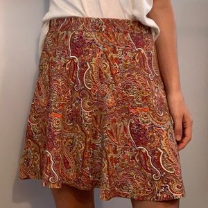 Zara colorful paisley print A-line skirt 💥